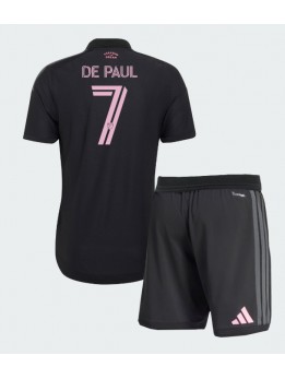 Inter Miami Rodrigo De Paul #7 Replika Borta Kläder Barn 2026-27 Kortärmad (+ byxor)